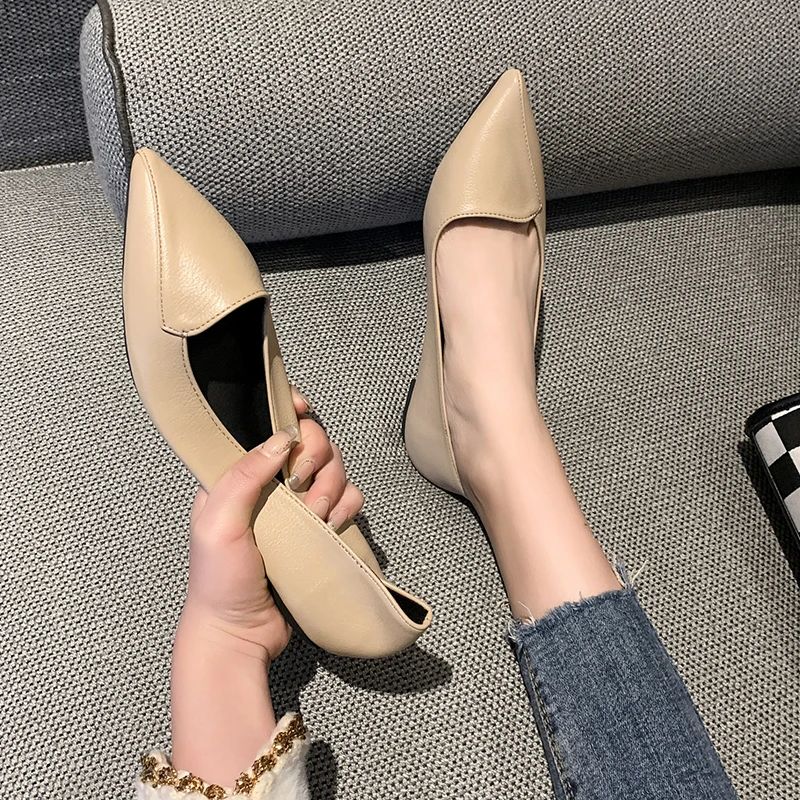 Women Fashion Pointed Toe Slip on Shoes Summer Woman Loafers Comfortable Ladies Yellow Boat Shoes Autumn Flats Zapatos Mujer