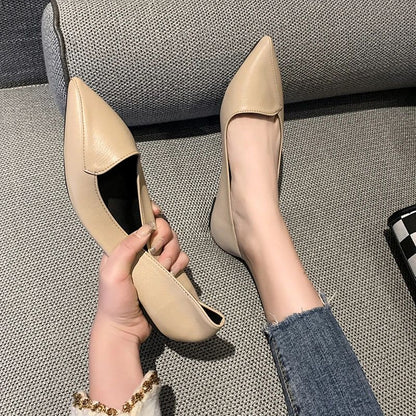 Women Fashion Pointed Toe Slip on Shoes Summer Woman Loafers Comfortable Ladies Yellow Boat Shoes Autumn Flats Zapatos Mujer