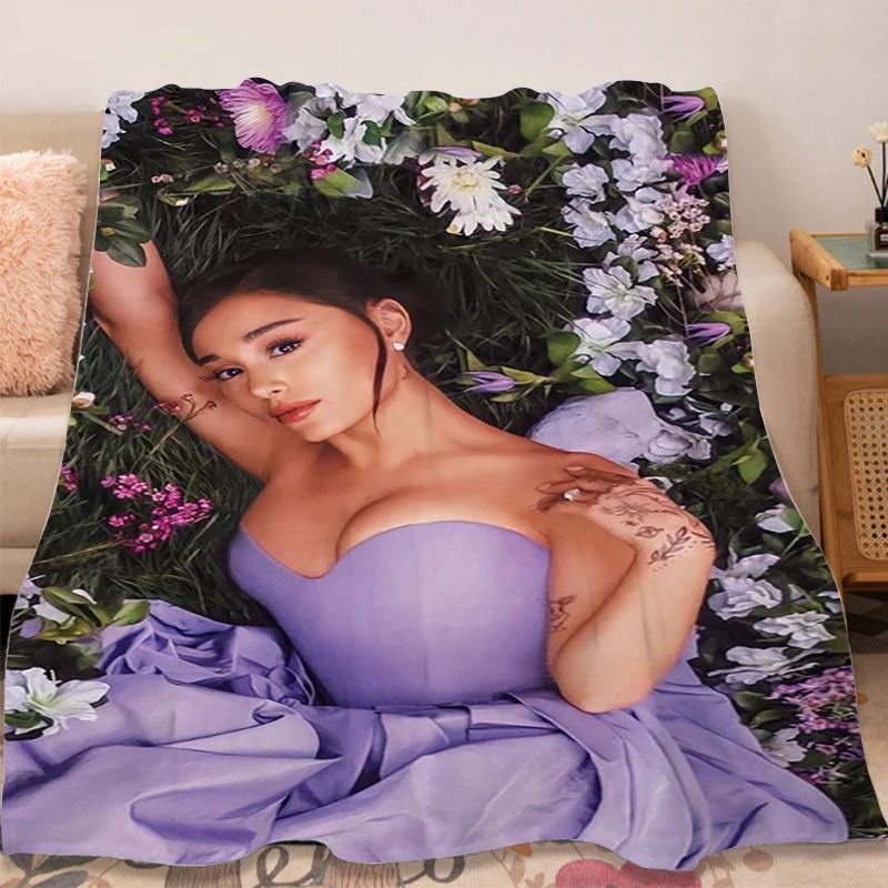 Sofa Winte Blanket A-Ariana Grandes r Microfiber Bedding Fluffy Soft Blanket for Winter Warm Knee Bed Fleece Camping Nap Blanket