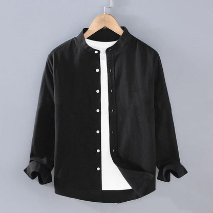 Men White Solid Vintage Shirts 2023 Mens Harajuku Fashion Oversize Shirt Male Black Casual Streetwear Blouses