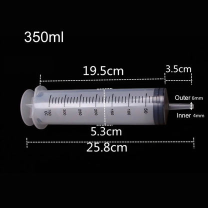 1 seringa de grande capacidade de 150ml-500ml, bomba reutilizável, medição, tubo de 1,3m, alimentação, tinta, seringa grande, nutrientes hidropônicos