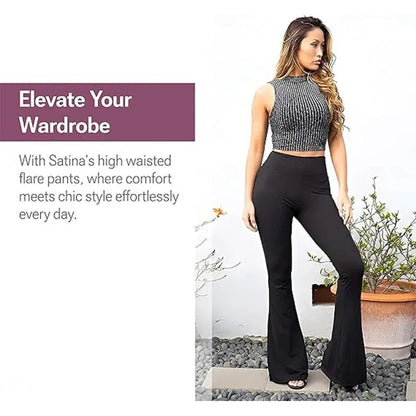 Tummy Control & Butt Lifting Flare Leggings for Tall Women, High Waisted Toning Workout Pants