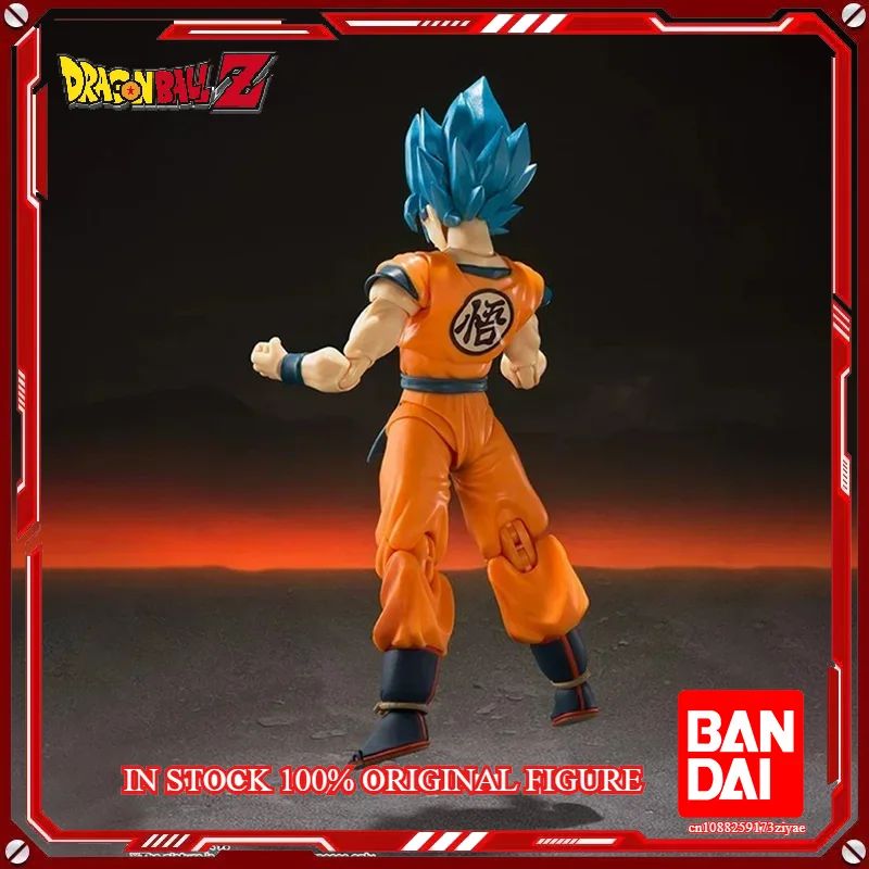 Original Bandai Dragon Ball Z S.H.Figuarts Super Saiyan God Blue Son Gokou SHF Son Goku Blue  Action Figure Model Toys