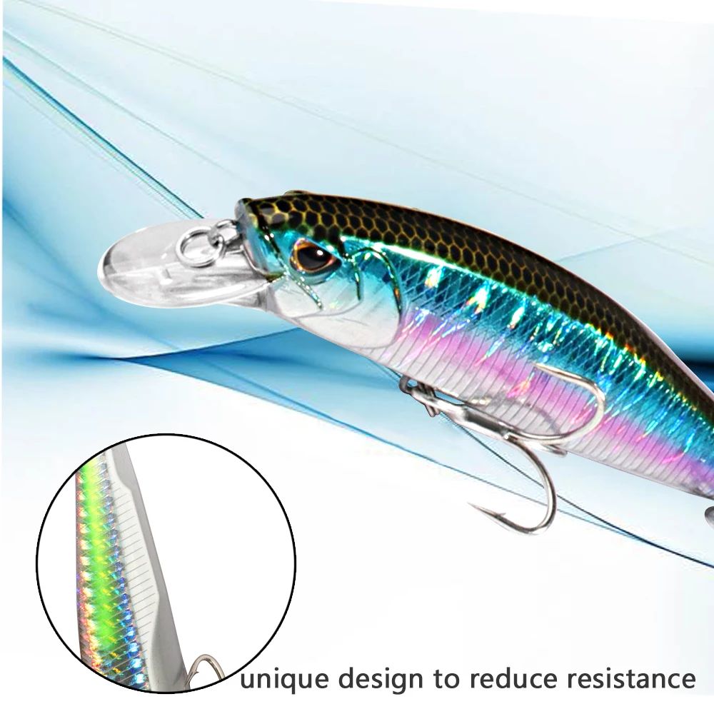 Minnow Afundante 19g Jerkbait Flutuante 15g Isca de Pesca Anzóis Triplos Swimbait Pesca Popper Tackle Wobbler Isca Artificial