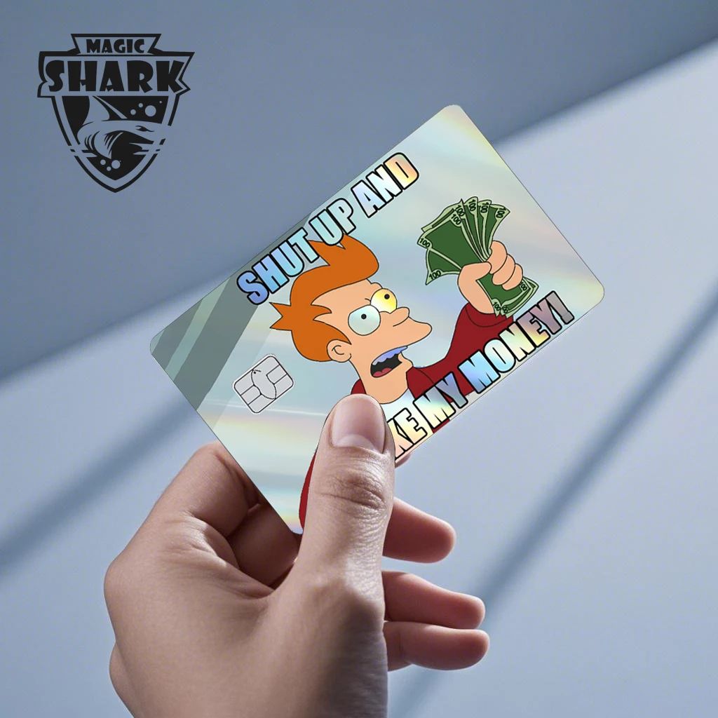 Filme de cobertura holográfico a laser Magic Shark Skull Panda Hunter Broke Blue Eyes Dragon para cartão de crédito e débito bancário