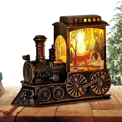 2026 Christmas Gift Christmas Crystal Ball Ornaments LED Lights Train Santa Claus Merry Christmas Decoration for Home Party Xmas