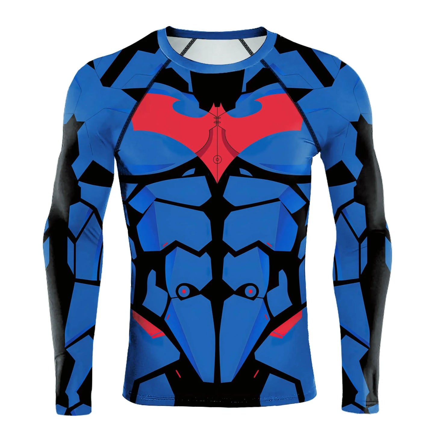 Super Mens Compression T-Shirt Long Sleeve 3D Tight Fitness Gym Sports Digital Printed Running Shirts Hero Jerseys Cosplay Top