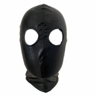 Women Mens Latex Face Mask Bronzing Cloth Open Mouth and Eye Glued Head Cover Couples Adult Face Mask Hood for Role Play Costume