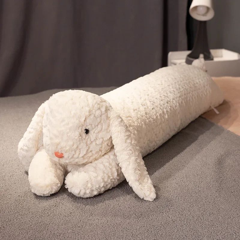 Long Rabbit Plush Body Pillow Large Cute Bear Stuffed Rabbit Sleeping Cushion Decorative Body Pillow Chair Back Cushion Decor