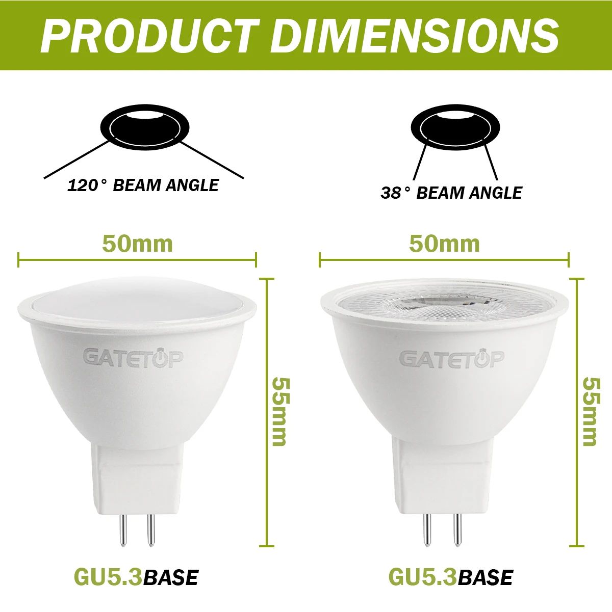 10PCS MR16 LED Spotlight Bulb GU5.3 Lampada AC 110V 220V 12V Bulbs Spot Light Replace The 50W Halogen Lamp Home Direction