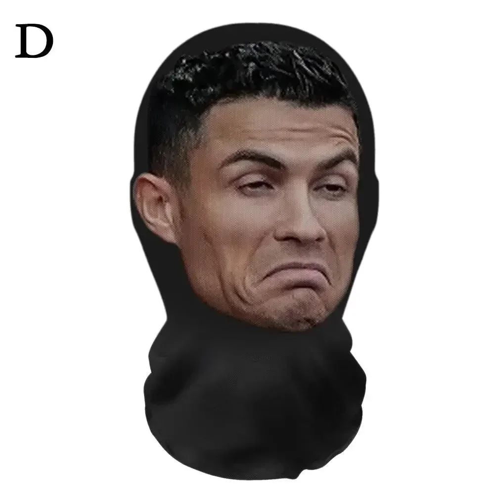 Interesting 3D Printed Seamless Ronaldo Kanye Mask Hat Cosplay Facial Mask Party Cosplay Props Halloween Mask