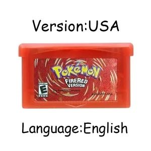 Jogo GBA Série Pokémon Cartucho de Videogame 32 Bits Cartão de Console Pokémon Emerald FireRed LeafGreen Ruby Sapphire Multi-idioma