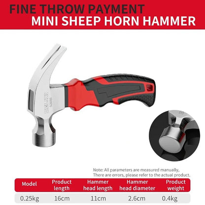 Martelo Garra Multifuncional Profissional Marcenaria Especial Mini Martelo Integrado Removedor de Pregos Portátil Ferramenta Manual Acessório Doméstico