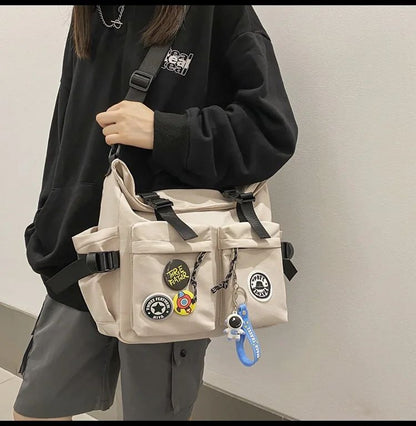 Japanese Harajuku School Bags for Teenage Girls Casual Fashion Crossbody Bag New Trendy Shoulder Bag Student Backpack Hand Bags