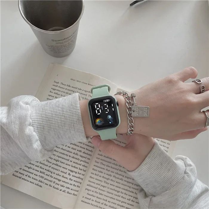 New LED Sports Watches Digital Watch for Men Women Wristwatches Casual Silicone Montre Femme Relojs Para Mujer (No Bracelet)