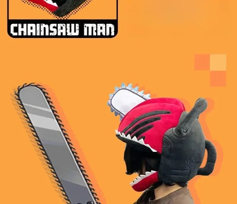 Anime Chainsaw Man Mask Headgear Denji Cosplay Accessories Pochita Caps Half Face Mask Masquerade Halloween Party Custom Prop