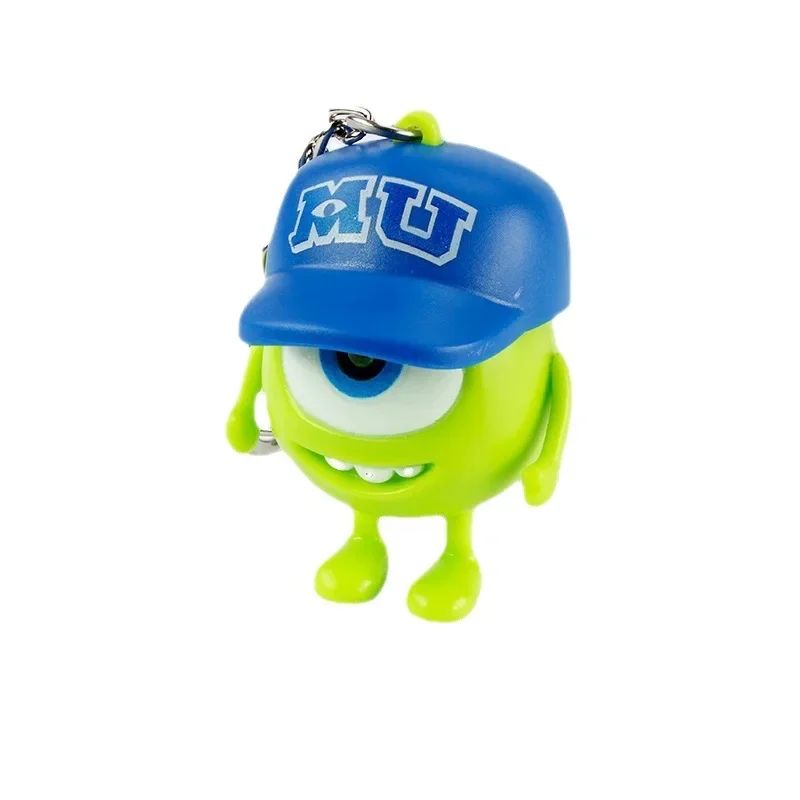 Monsters University Mike Chaveiro Luz de LED Som Anime Wazowski MrQ Bonecos de Ação Pingente Brinquedo Presente Fofo Presente de Aniversário para Crianças