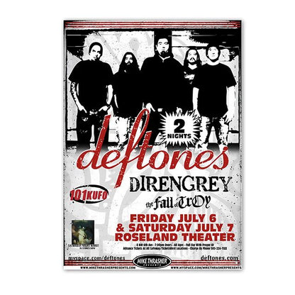 Retro Inspired Band Themed Wall Art D-Deftones Posters Classic Music Album Canvas Painting Ideal for Home Room Decor