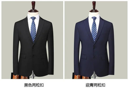 S-8XL Blazer New Men's Fashion Business Solid Color British Style Professional Work Groom Wedding Dress Best Man Blazer Jacket