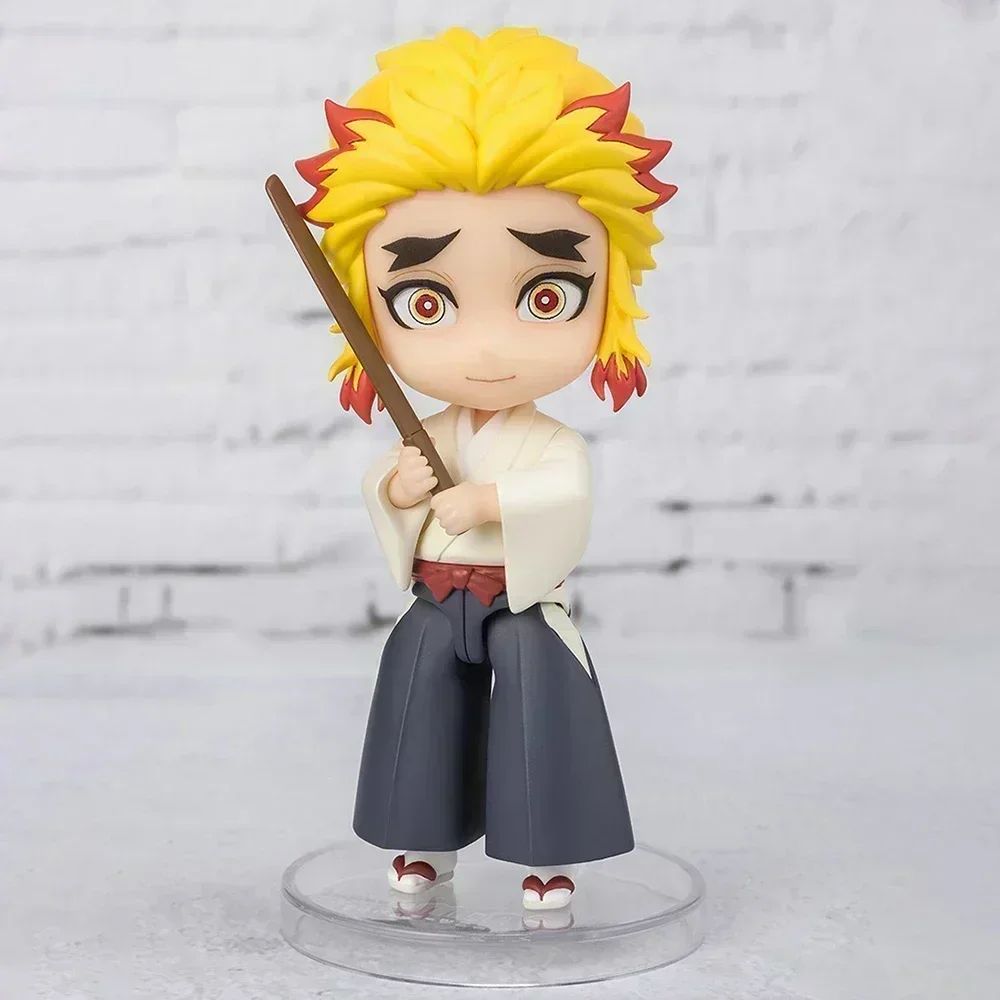 Em estoque Bandai Figuarts 100% original mini Demon Slayer Shinobu Kocho & Kamado Tanjirou Uzui Tengen Nezuko Anime Figure Toys WY