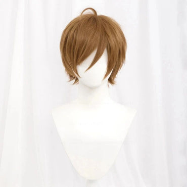 Synthetic Short Straight Cosplay Wig White Green Purple Brown Black Blue Gray Orange Red Fluffy Heat Resistant Hair Anime Wigs