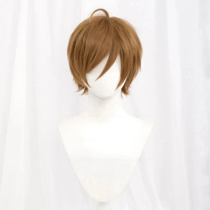 Synthetic Short Straight Cosplay Wig White Green Purple Brown Black Blue Gray Orange Red Fluffy Heat Resistant Hair Anime Wigs