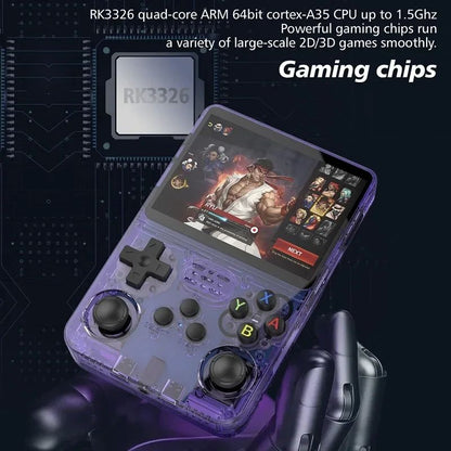 R36S Handheld Retro Game Console Classic ARKOS System 3.5 Inch Portable Video Gaming Console with Single Card for Kids Gift