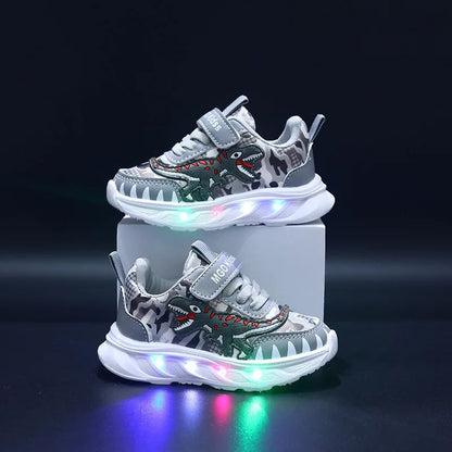 2025 New  Boys Led Lighted Shoes Fashion Children's Casual Sneakers Kids Luminous Shoes Sport Shoes Lighted Shoes