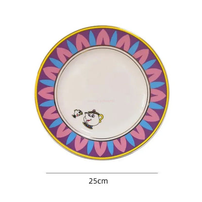 Bule da Disney Fofo Desenho Animado A Bela e a Fera Bules Caneca Sra. Potts Xícara Chip Bules Conjunto de Chá Dropshipping