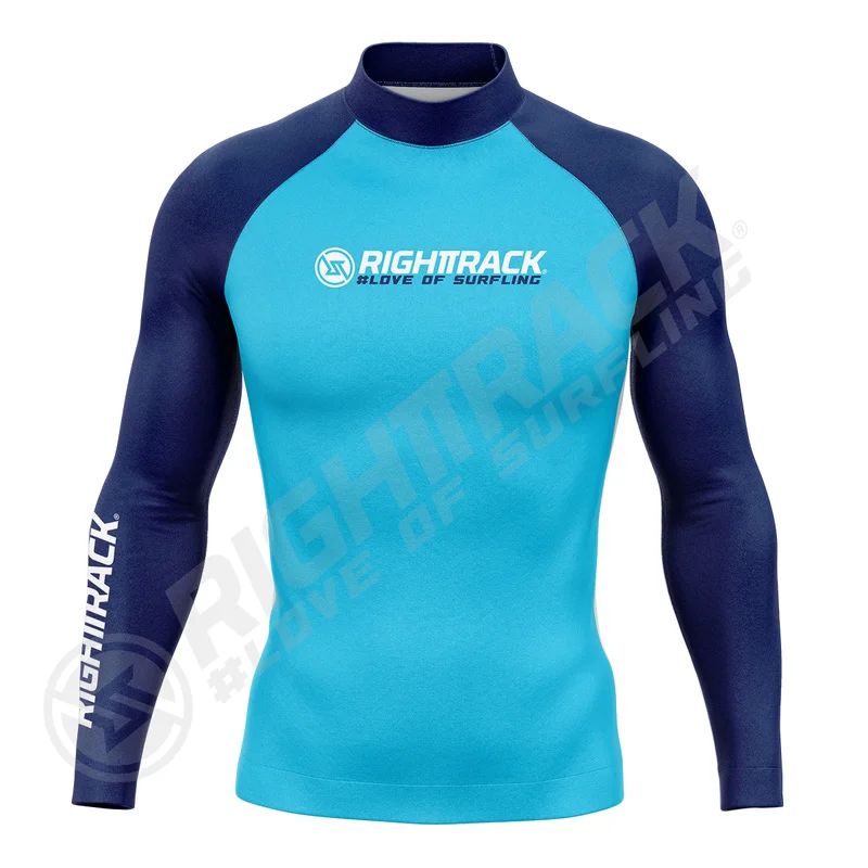 HotSale Men's Surfing Shirt CAMO Lycra Rashguard RIGHTTRACK Surf Sportswear Beach UV Protection Swimwear UPF50  Clothes