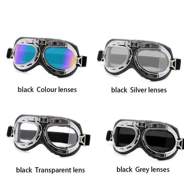 Vintage Motor Protective Gear Glasses Pilot Goggles For Motorcycle Cruiser Cafe Scooter Motorcycle Glasses