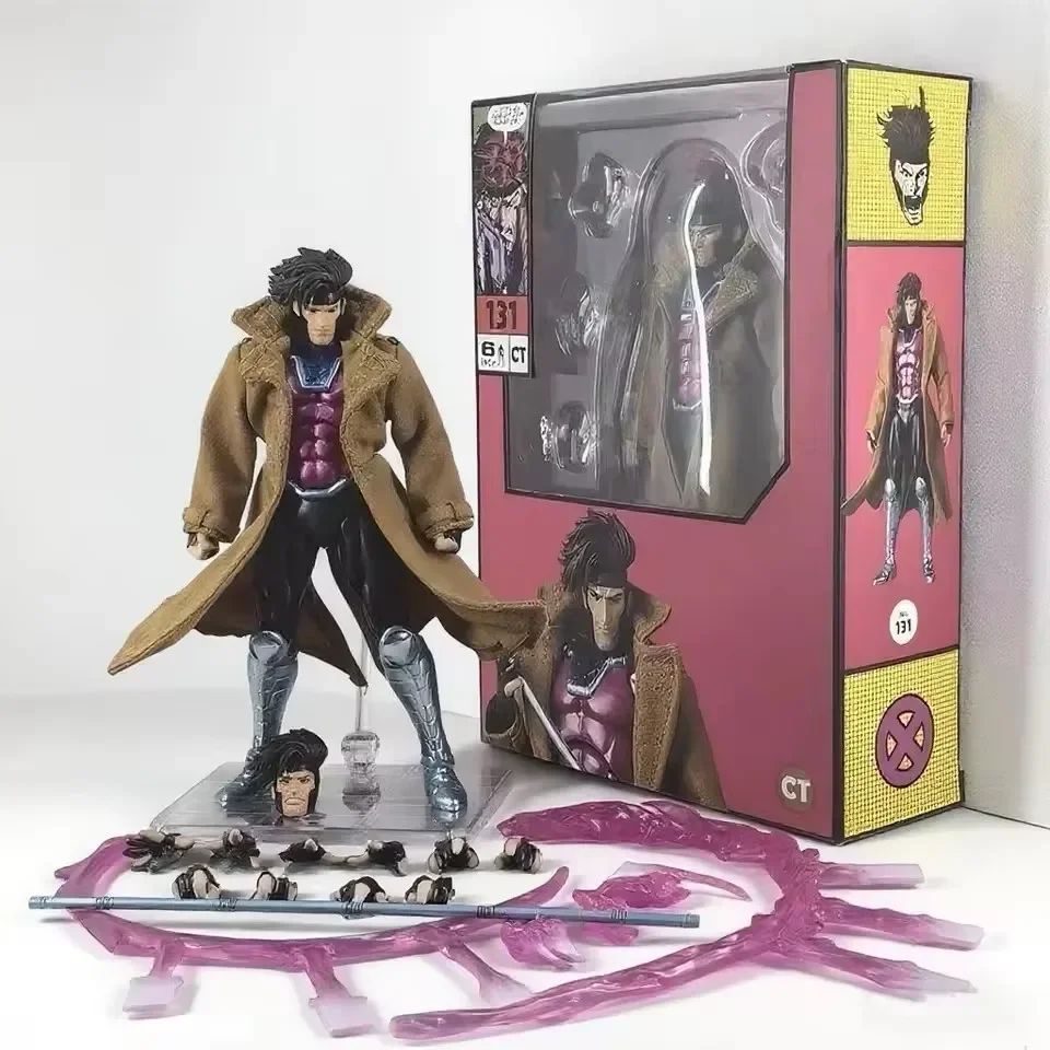 Em Estoque Ct Toys Boneco Gambit Mafex 131 X-Men Wolverine Shf Anime Action Figure Estatueta Modelo Presentes Personalizados Brinquedo Infantil