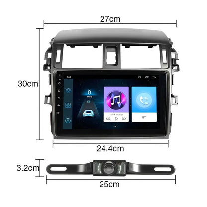 Central Multimídia Android 13.0 de 9 Polegadas 2GB+32GB para Toyota Corolla 2009-2013, GPS de Carro, Navegação, Rádio, Toca-Fitas, DSP e Carplay