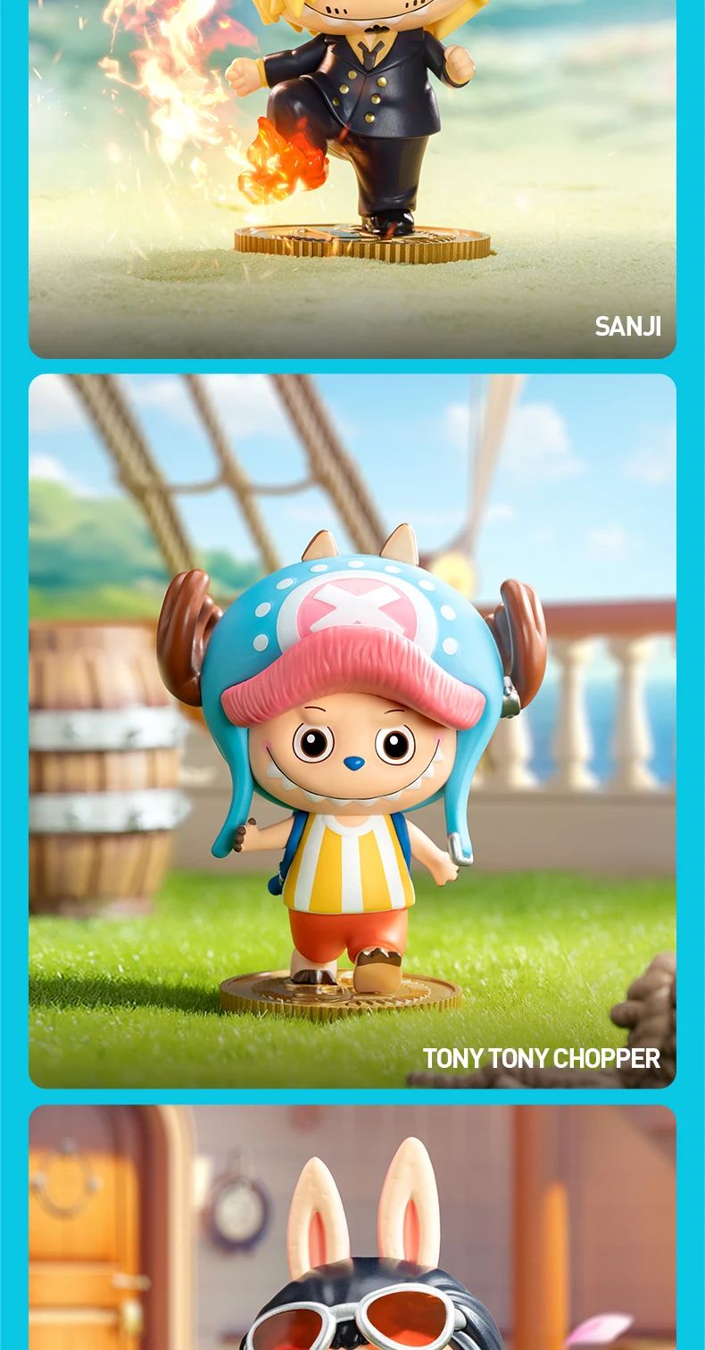 Pop Mart THE MONSTERS Labubu One Piece Series Blind Boxes Labubu One Piece Figurinhas Presente