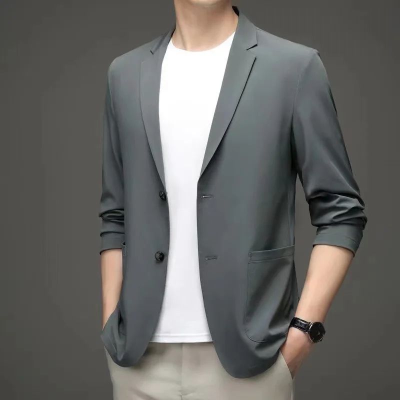 New Summer Men's Casual Thin Business Suit Jacket High-end Feel Anti-sun Lightweight Cross-border Trade