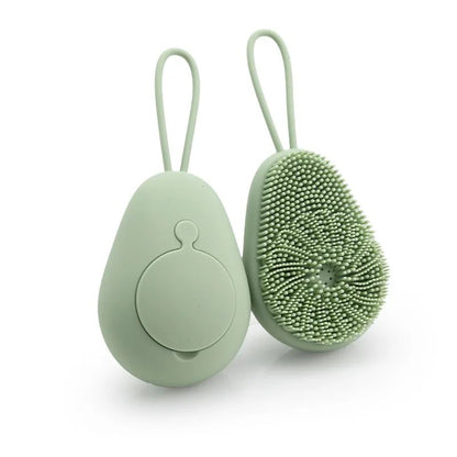 1pc Silicone Body Scrubber Exfoliating Body Scrubber Loofah Brush Refillable Bath Brush Easy Foaming Massage Brush Bathroom