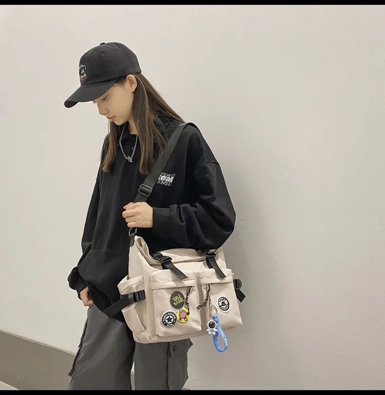 Japanese Harajuku School Bags for Teenage Girls Casual Fashion Crossbody Bag New Trendy Shoulder Bag Student Backpack Hand Bags