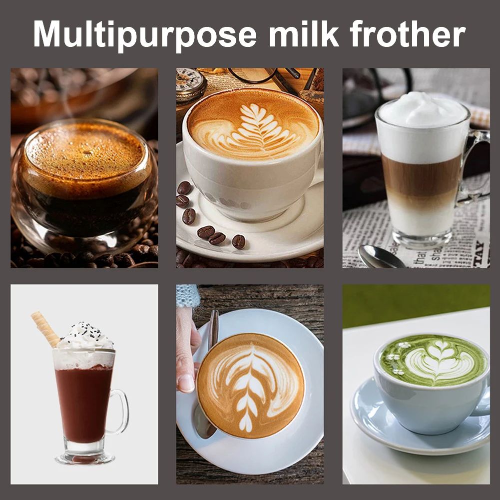 Batedor de Leite Elétrico Portátil Automático para Ovos Batedor de Café Cappuccino Batedor de Creme Espumador Misturador de Cozinha Agitador