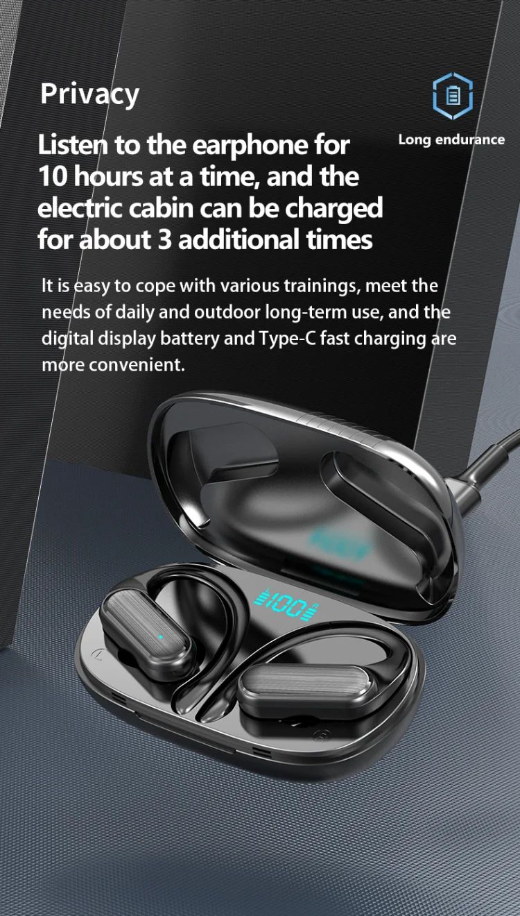 Para Fones de ouvido sem fio CB&JBL Bluetooth TWS A520 Fones de ouvido intra-auriculares Gancho de orelha Fone de ouvido para jogos Controle de toque esportivo com microfone