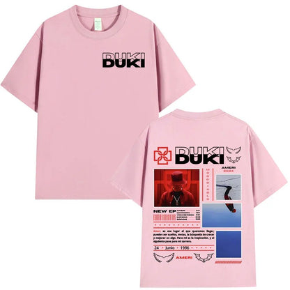 Rapper Duki Ameri Tour Graphic T-shirts Women Fashion Hip Hop O-Neck T Shirt Comfort Women Short Sleeve T-shirt
