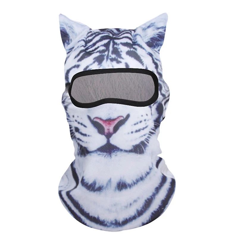 Cute 3D Cat Balaclava Full Face Hood for Men Women, Animal Ski Mask for Snowboard Motocross, Winter Warm Face Cover Gift
