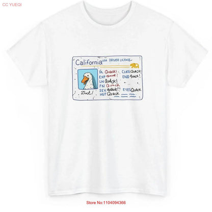 Duck California driver's license T shirt vintage Washed Casual Breathable Versatile Comfortable graphic fashion homme Stretched