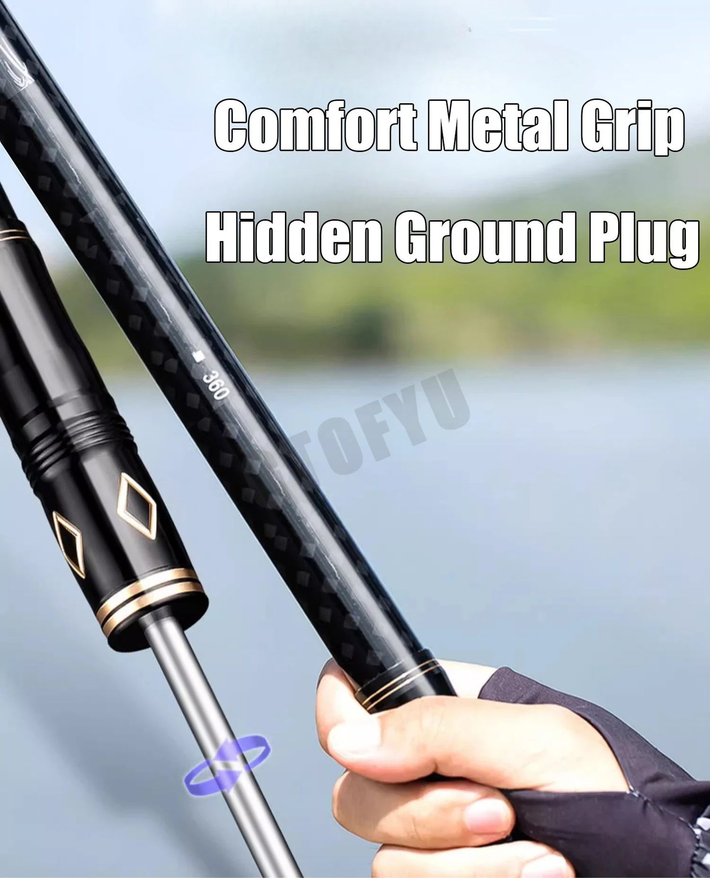 Vara de Pesca Telescópica de 2.1m-4.5m Vara de Surf para Viagem de Spinning 10-250g de Potência Vara de Arremesso de Longa Distância Vara de Baitcasting de Alto Carbono