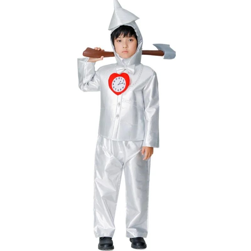 Halloween Cosplay Tin Man Costume Parent-children Clothing Adult Male Iron Man Costume Wizard of Oz Performance Stage Costumes