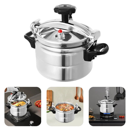 Panela de Pressão de Alumínio Compatível com Indução com Válvula de Mola Dispositivos de Segurança 3L/3.17Qt Capacidade Para Fogão Elétrico, a Gás