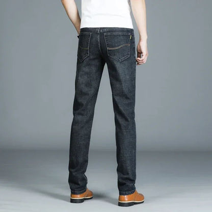 Mens High Quality Jeans Fashion Straight Denim Pants Men Classic Casual Jeans Male Plus Size Denim Trousers Ripped Jeans 28-40