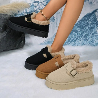 2024 New Winter Flat Shoes Women's Snow Boots Plush Warm Winter Thick Fashion  Women's Boots