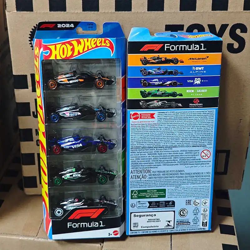Hot Wheels Mattel F1 Carros Modelo 5 Peças McLaren Red Bull Racing Diecast Estojo C Oracle Carro Personalizado Liga Brinquedo Infantil Presente de Aniversário