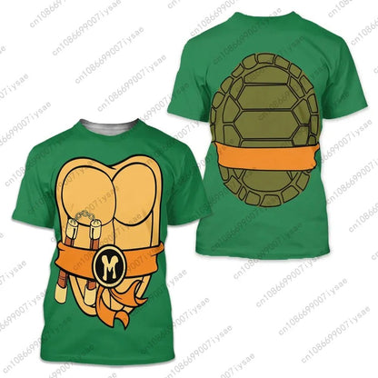 Ninja Turtles 3Dprint Sport Quick Dry Breathable Men T Shirt Harajuku Cosplay Party Adult Baby Parentchild Boy Girl Short Sleeve