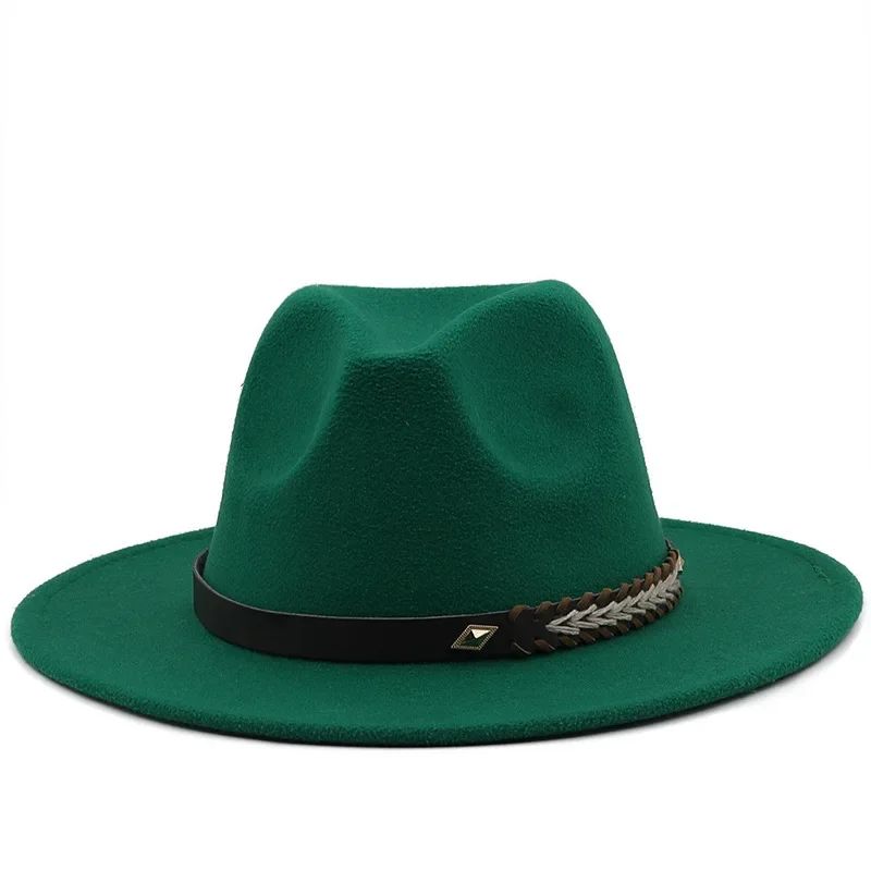 2025 Mulheres Homens Chapéu Panamá Fedora Aba Larga Proteção Solar Clássico Unissex Moda Chapéu Top para Festa Casamento Igreja